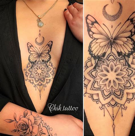 tatuajes en el torax para mujeres|Tatuajes en el pecho para mujeres